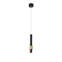 Светильник подвесной LED Ballito SL1591.403.01 ST-Luce чёрный 1 лампа, основание чёрное в стиле хай-тек трубочки